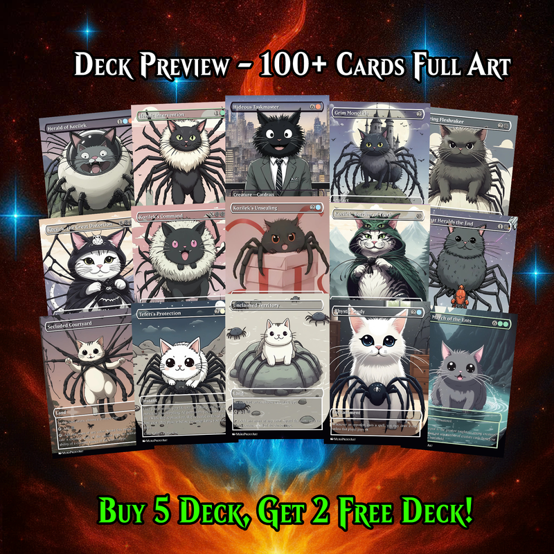 ULALEK CATDRAZI MEME ANIME COMMANDER DECK – PREMIUM COLLECTOR SET (112 CARDS)