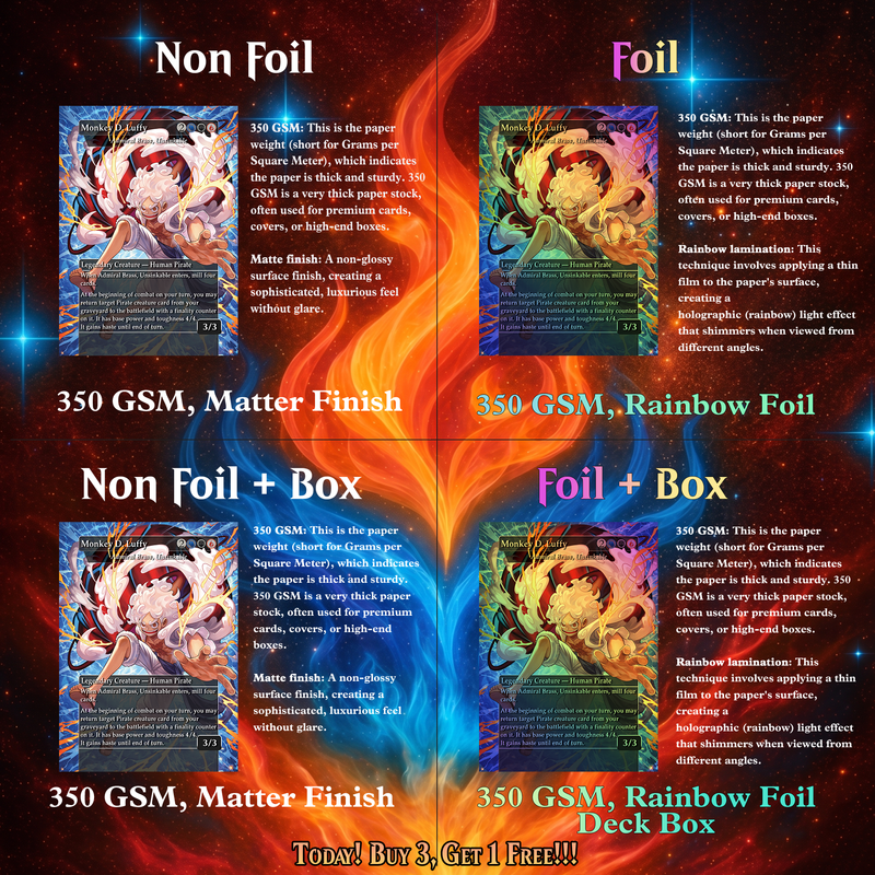 Complete Anime Pirate Tribal Deck, Custom Gift EDH Deck, Custom Anime OP Pirate Deck, Treasure Tokens, Admiral Brass Unsinkable