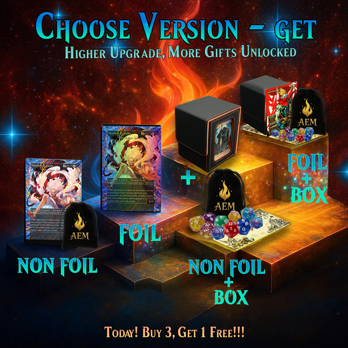 | New | Complete Anime Pirate Tribal Deck, Custom Gift EDH Deck, Custom Anime OP Pirate Deck, Treasure Tokens, Admiral Brass Unsinkable