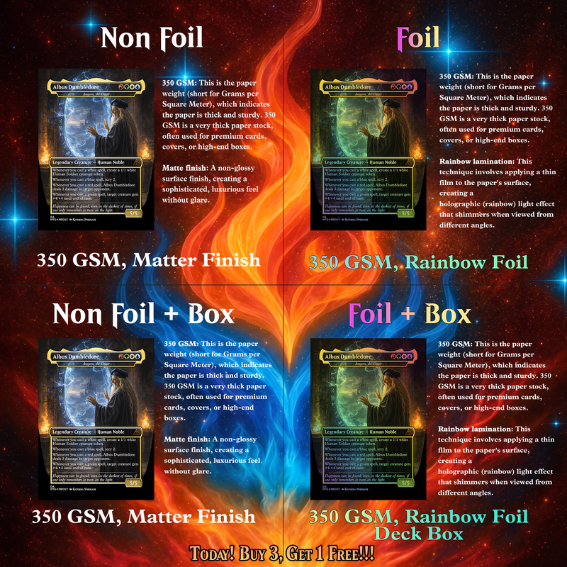 DUMBLEDORE LIGHT MAGIC COMMANDER DECK – PREMIUM COLLECTOR SET (107 CARDS)