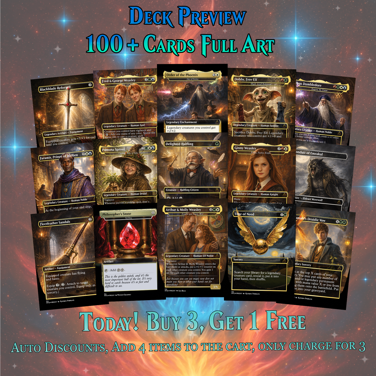 DUMBLEDORE LIGHT MAGIC COMMANDER DECK – PREMIUM COLLECTOR SET (107 CARDS)